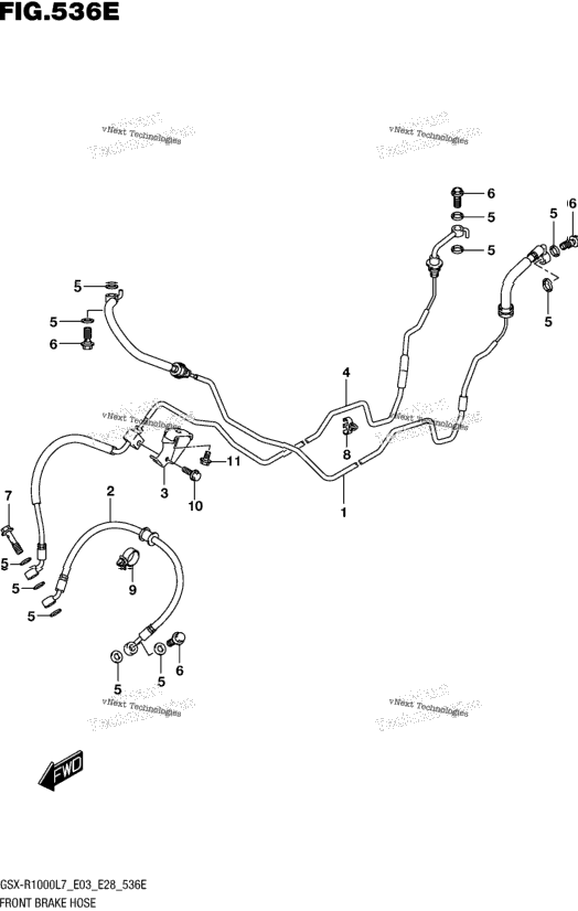 Front Brake Hose (Gsx-R1000al7 E28)
