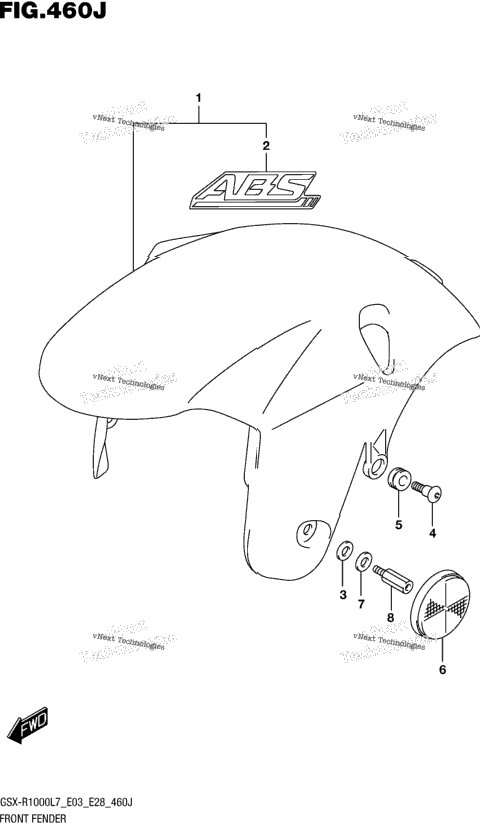 Front Fender (Gsx-R1000al7 E33) (Ykv)