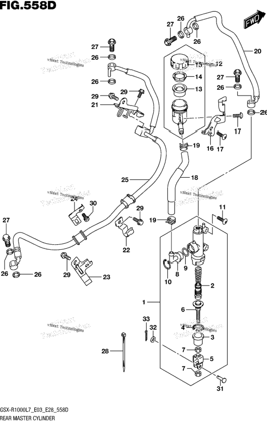 Rear Master Cylinder (Gsx-R1000al7 E03)