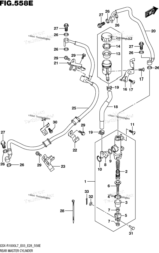Rear Master Cylinder (Gsx-R1000al7 E28)
