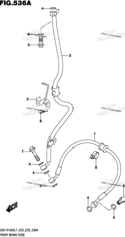 Front Brake Hose (Gsx-R1000l7 E03)