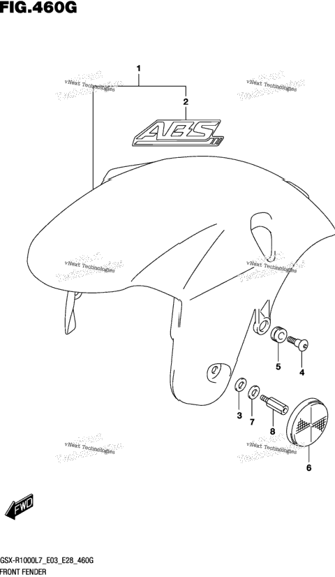 Front Fender (Gsx-R1000al7 E28) (Ykv)