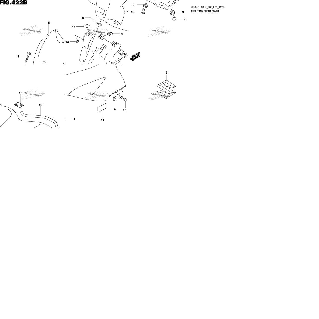 Fuel Tank Front Cover (Ykv,Yvz)