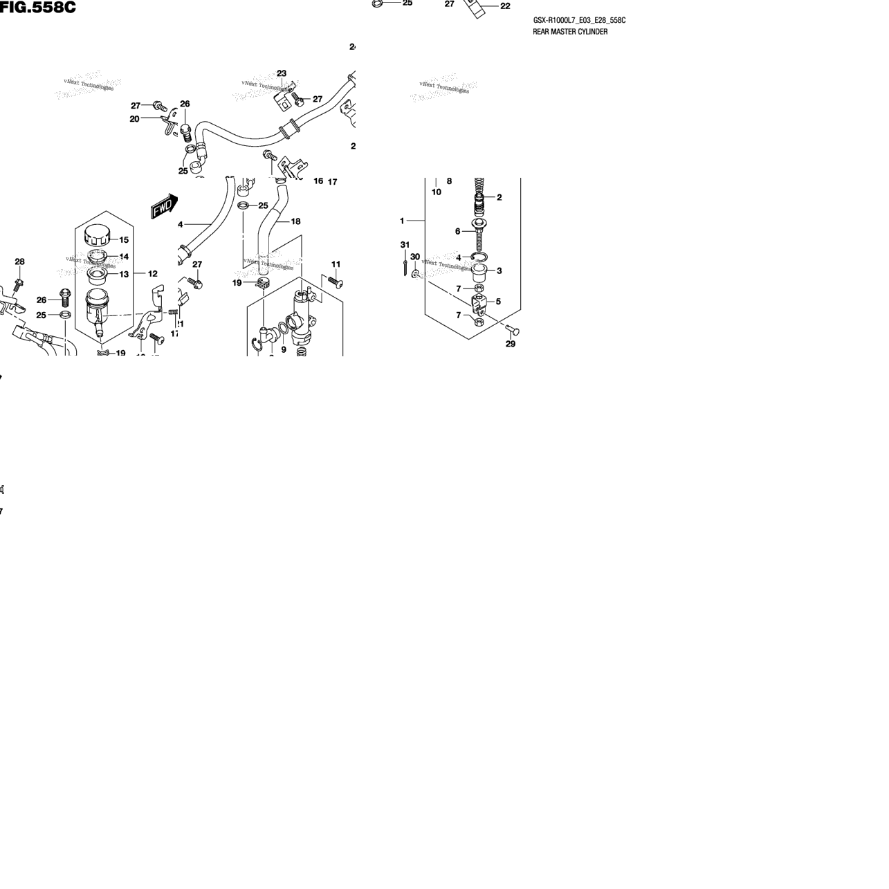 Rear Master Cylinder (Gsx-R1000l7 E33)
