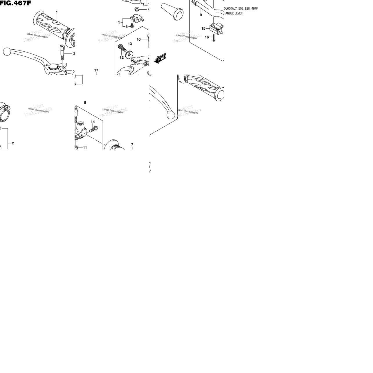 Handle Lever (Dl650xal7 E33)