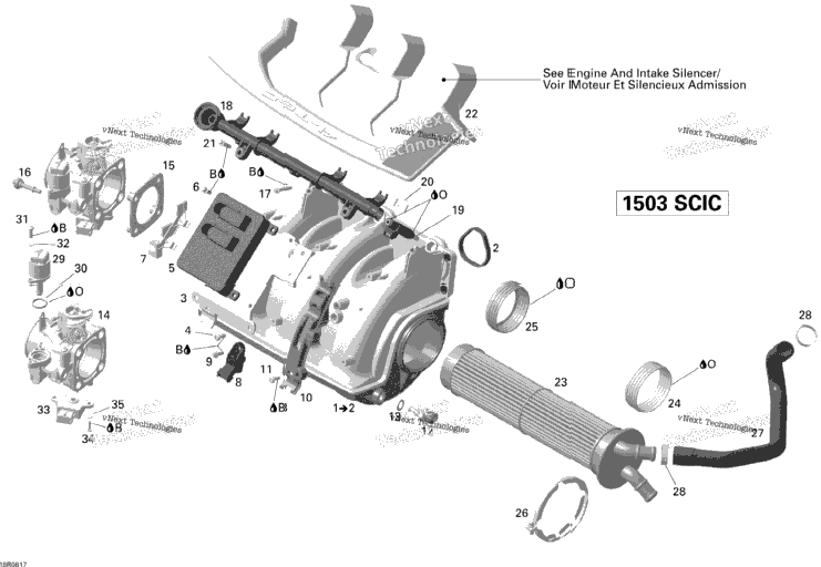 Air Intake Manifold And Throttle Body V1 Sea-Doo