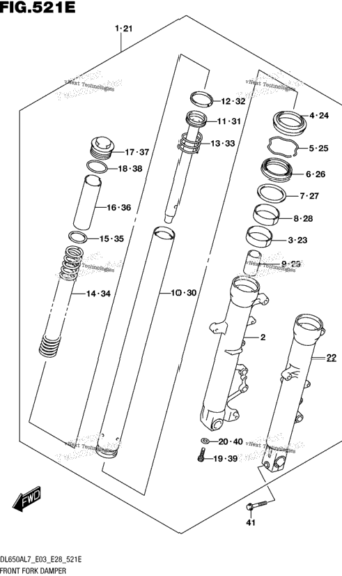 Front Fork Damper (Dl650xal7 E28)