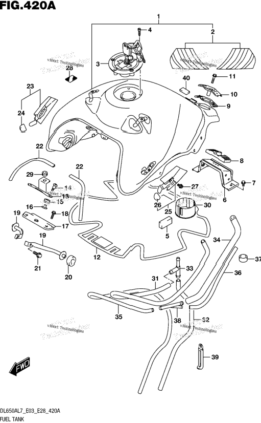 Fuel Tank (Dl650al7 E03) (For Yu1)