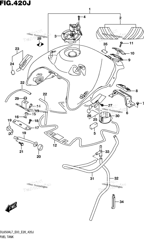 Fuel Tank (Dl650xal7 E33)