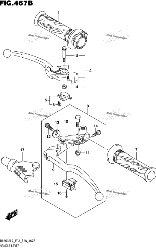 Handle Lever (Dl650al7 E28)