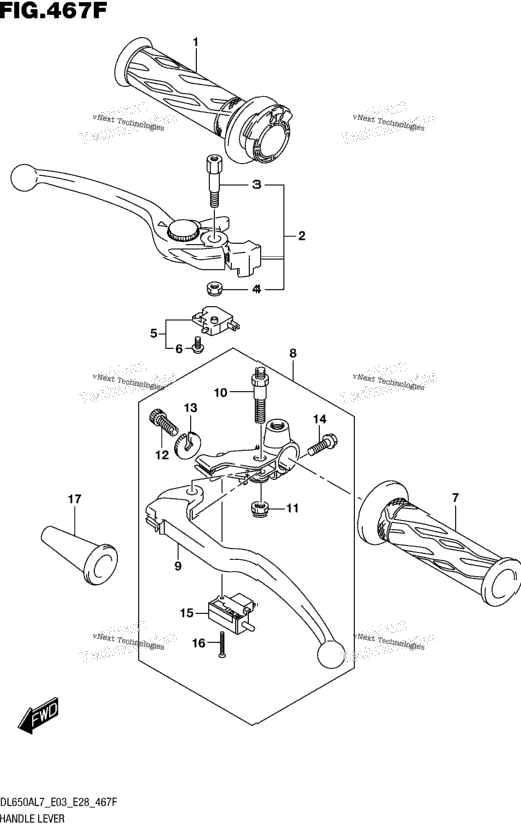 Handle Lever (Dl650xal7 E33)