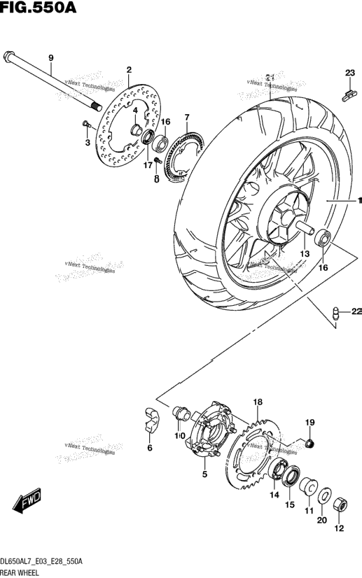 Rear Wheel (Dl650al7 E03)