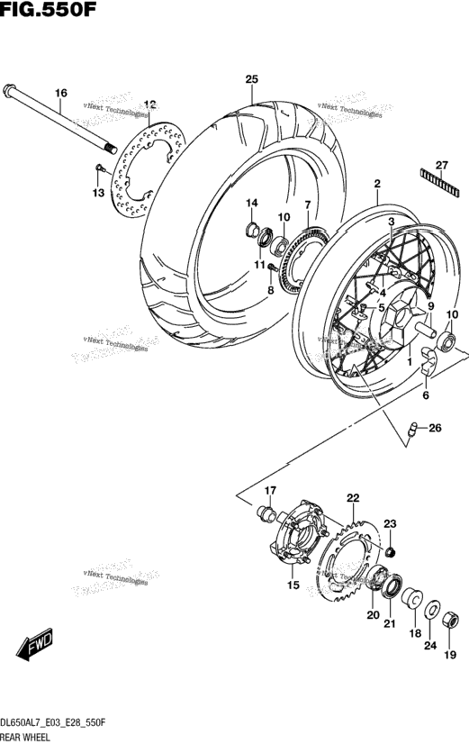 Rear Wheel (Dl650xal7 E33)