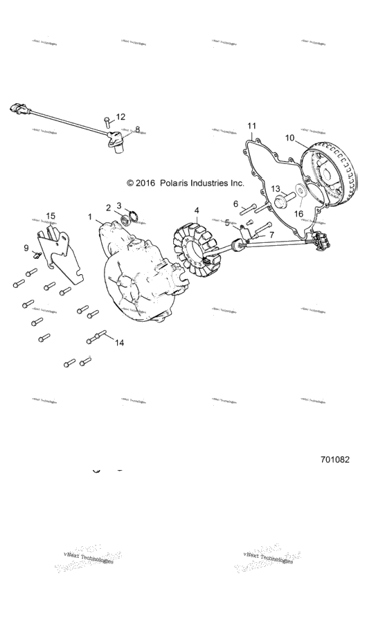 Engine, Stator And Flywheel
