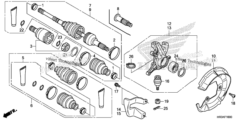 Front Knuckle@Front Drive Shaft