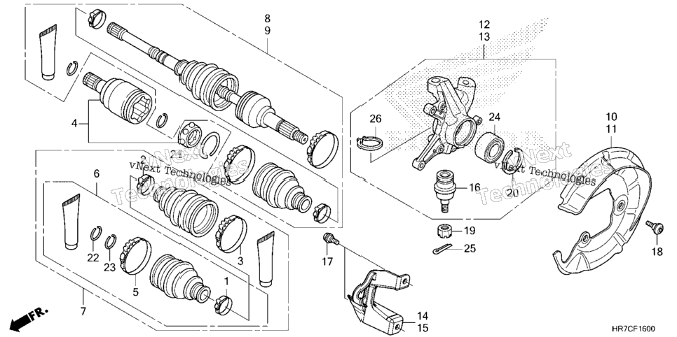 FRONT KNUCKLE / DRIVESHAFT