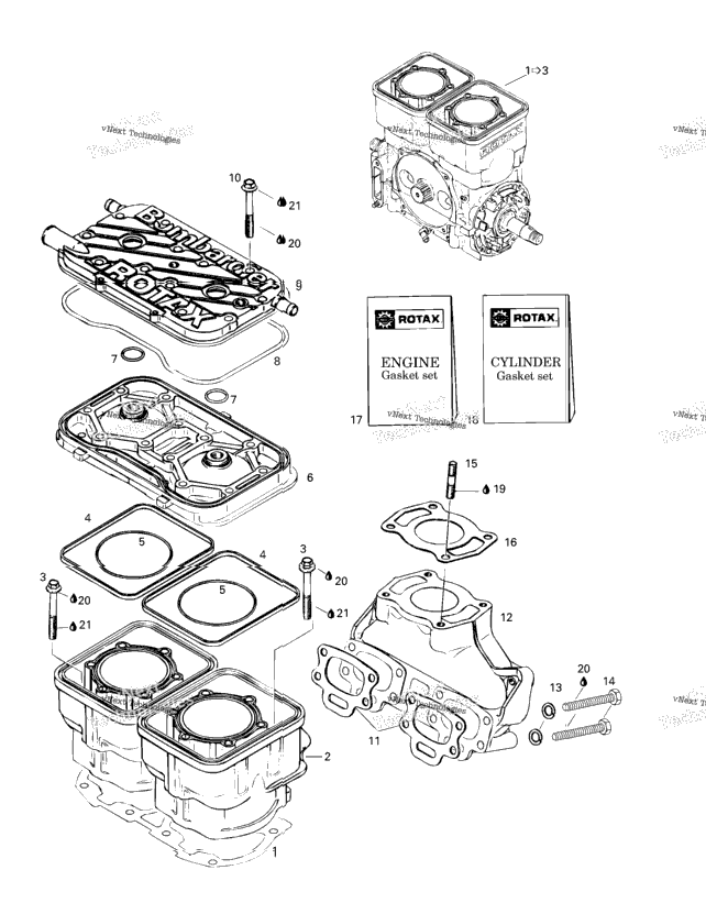 Cylinder, Exhaust Manifold