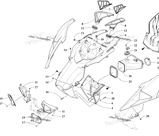 Hood And Air Intake Assembly