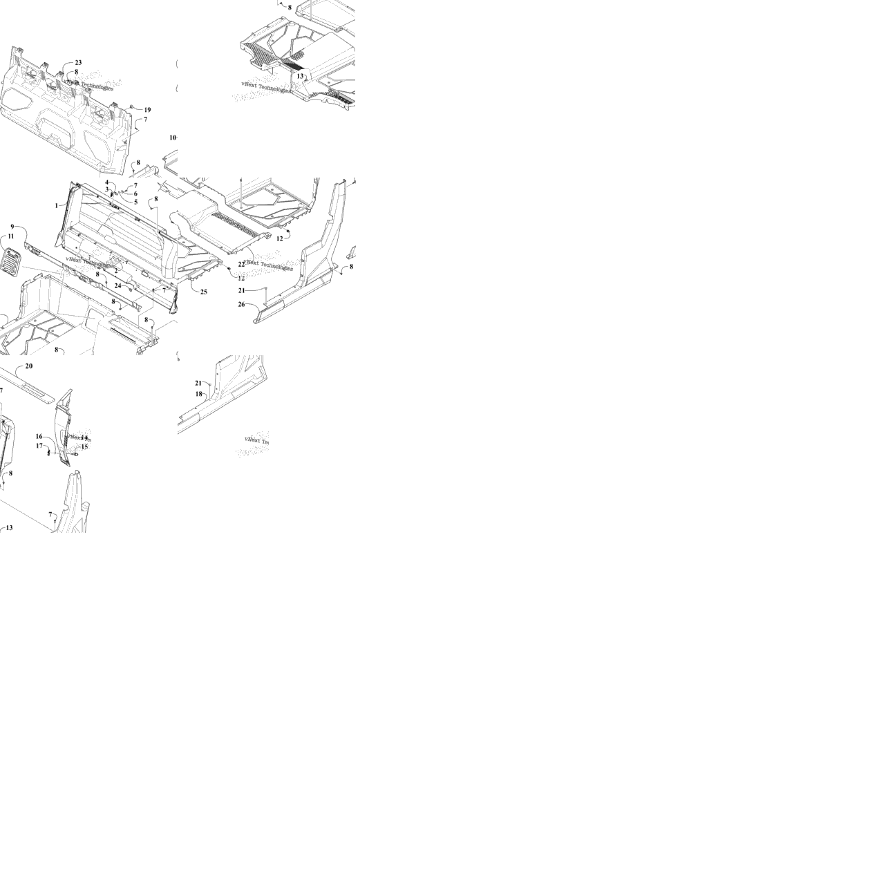 Floor And Side Panel Assembly