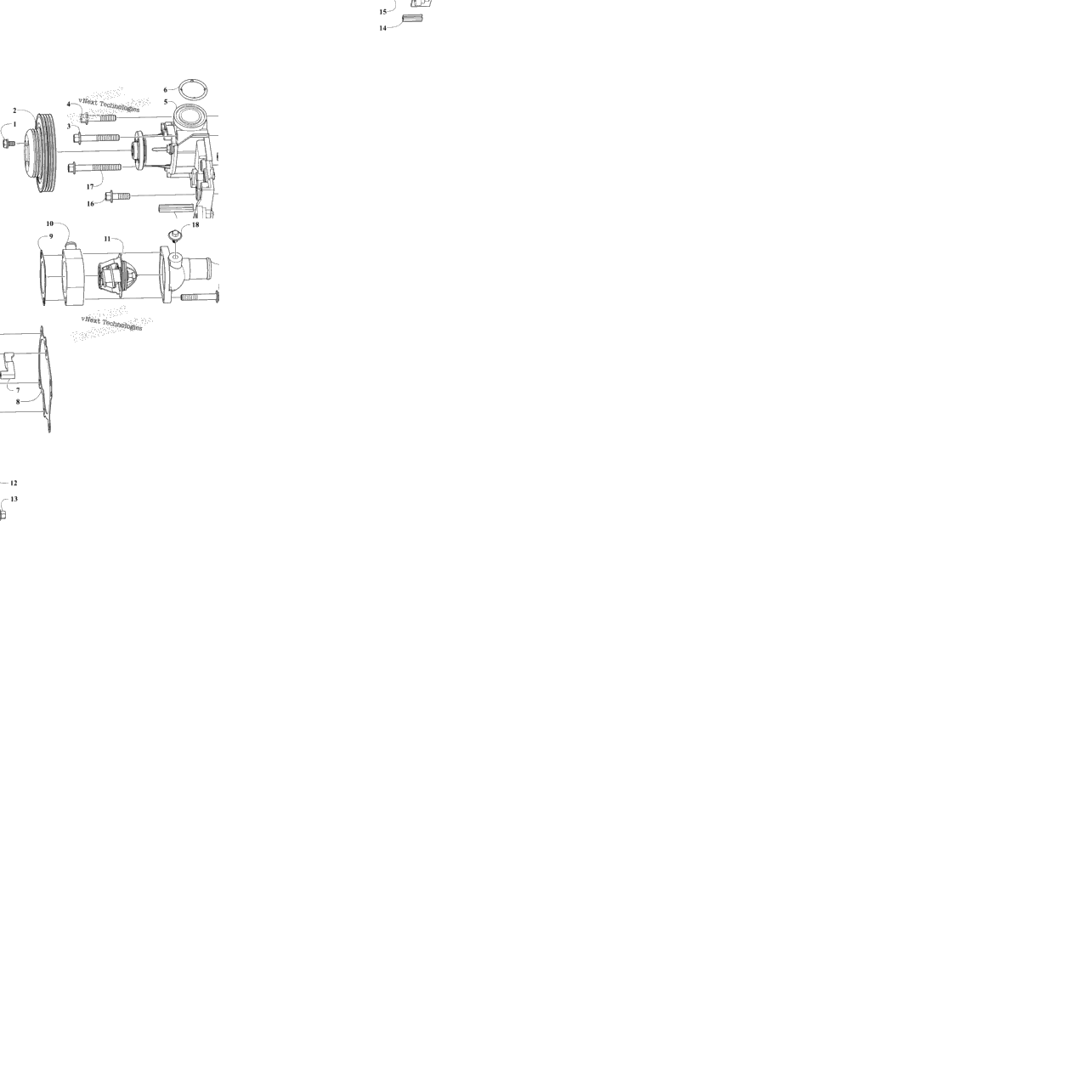 Water Pump And Thermostat Assemblies