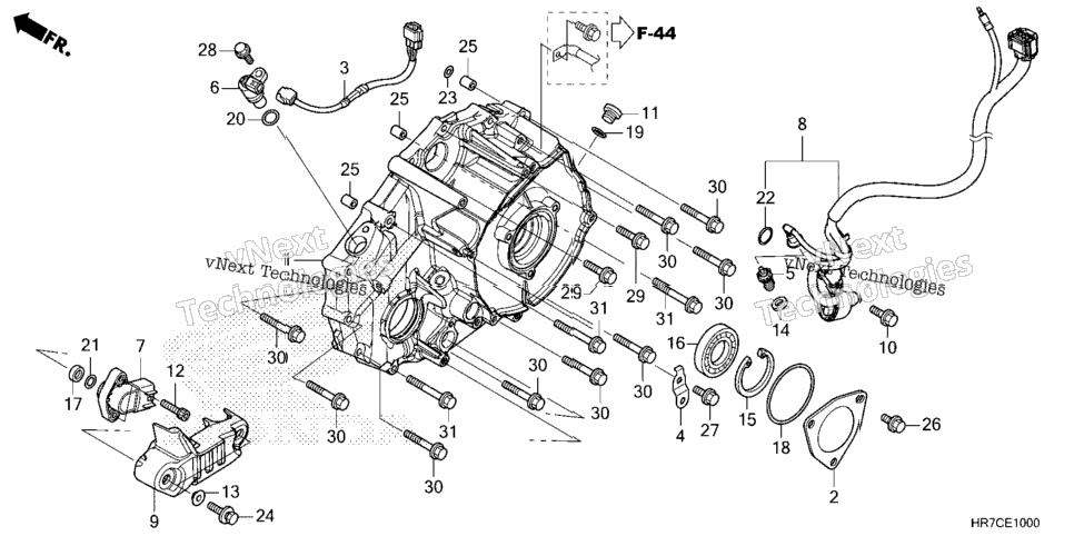 REAR CRANKCASE COVER