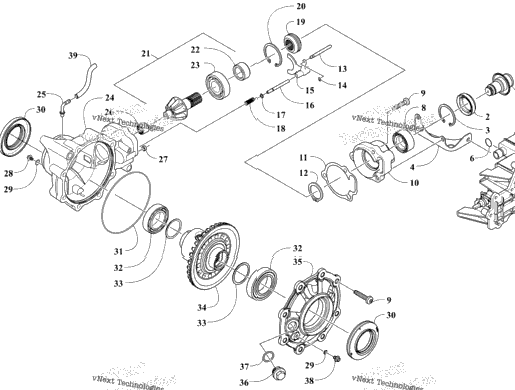 Front Drive Gearcase Assembly