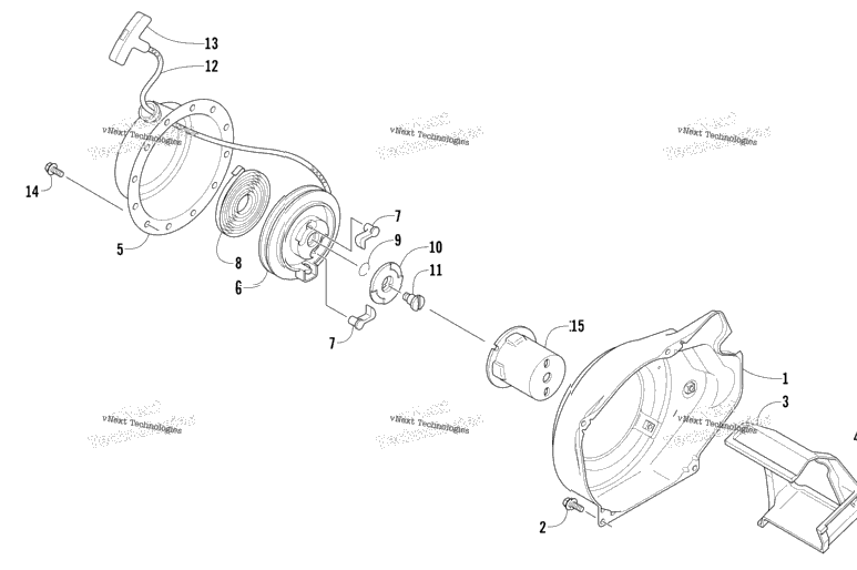 Recoil Starter And Air Shroud Assembly