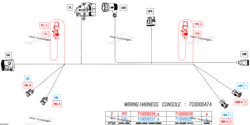 Electric - Console Wiring Harness - 710009227