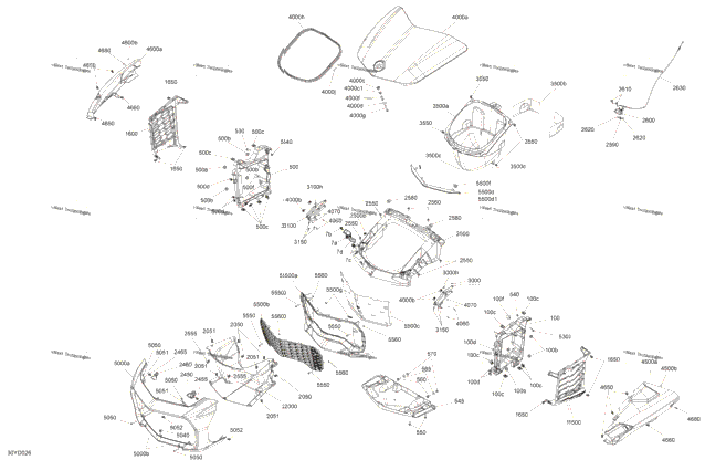 Body - Front Storage Tray