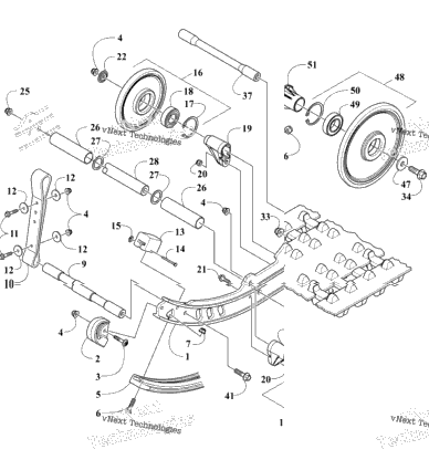 Rear Suspension Rail Assembly