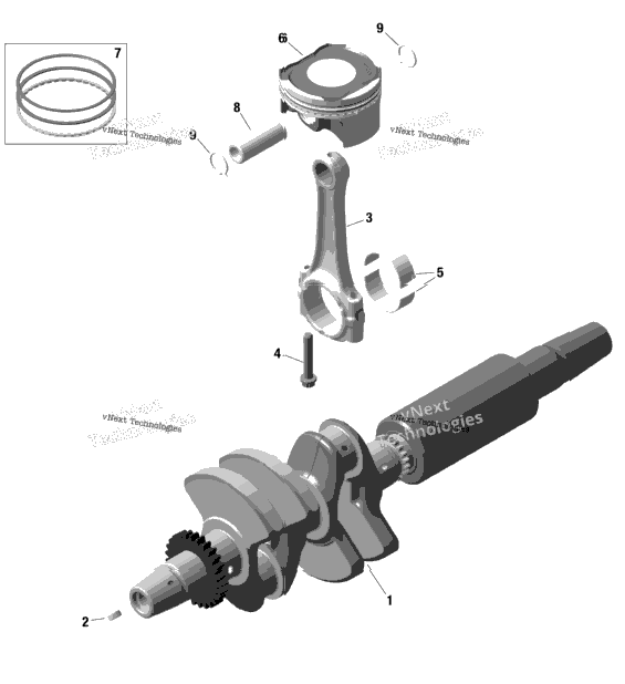 Rotax - Crankshaft And Pistons