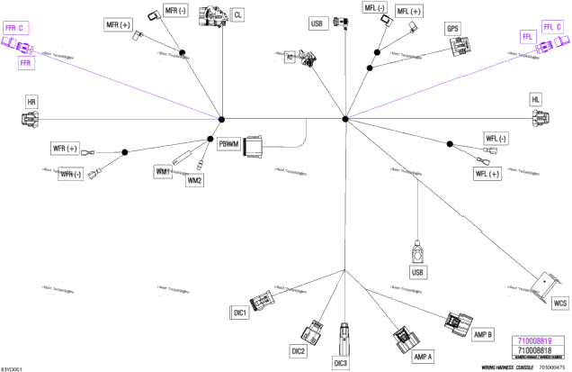 Electric - Console Wiring Harness - 710008818
