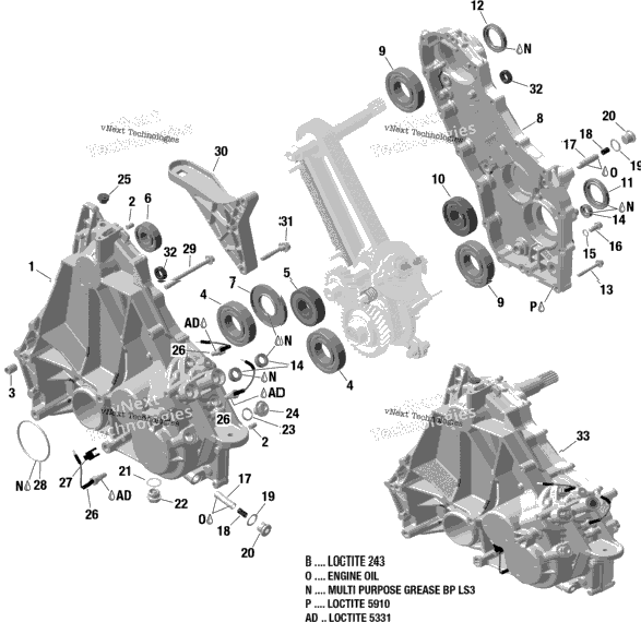 Rotax - Gearbox - Housing - 900 Ace