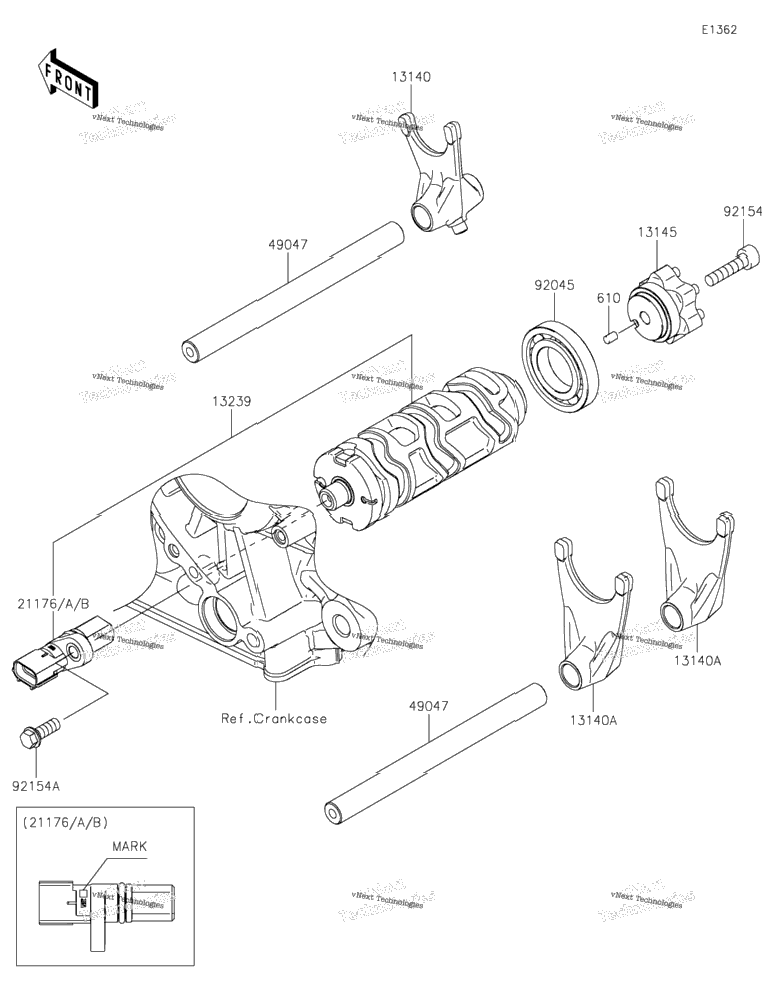 Gear Change Drum/Shift Fork(S)