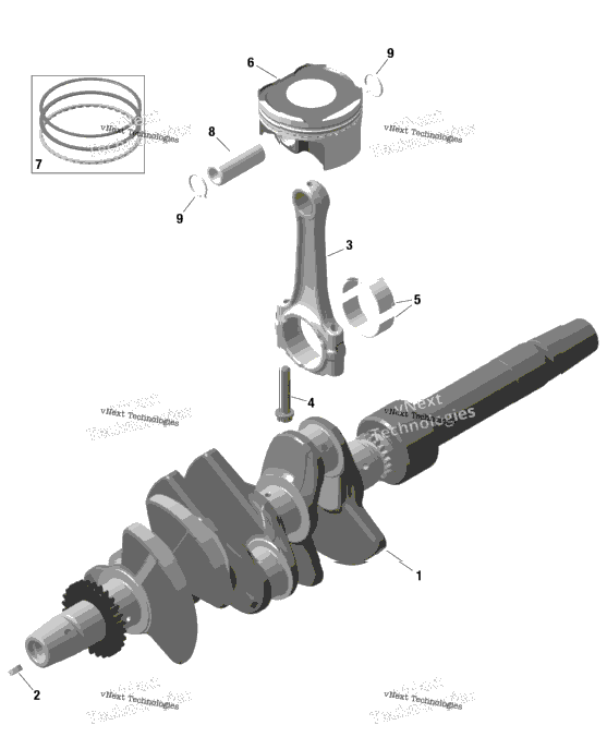 Rotax - Crankshaft And Pistons