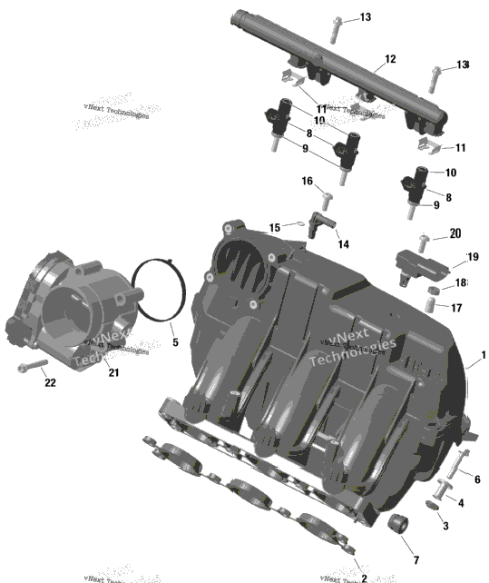 Rotax - Air Intake Manifold And Throttle Body