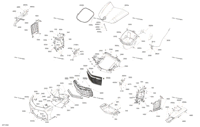 Body - Front Storage Tray