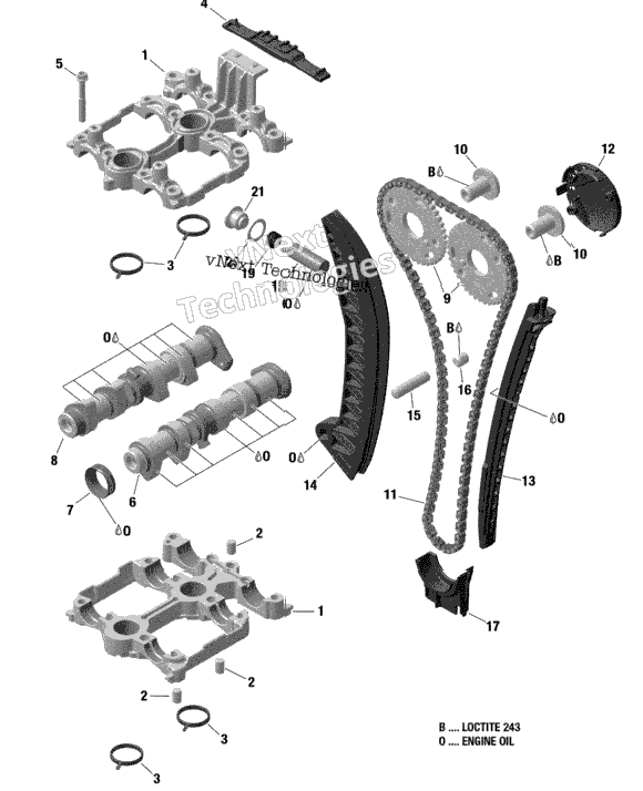 01 Rotax - Engine - Valve Train - 600 Ace