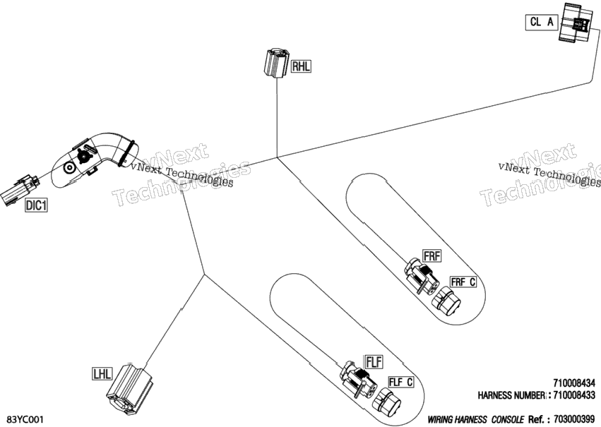 Electric - Console Wiring Harness - 710008433