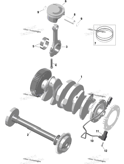 Rotax - Crankshaft And Pistons