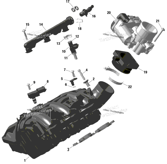Rotax - Air Intake Manifold And Throttle Body