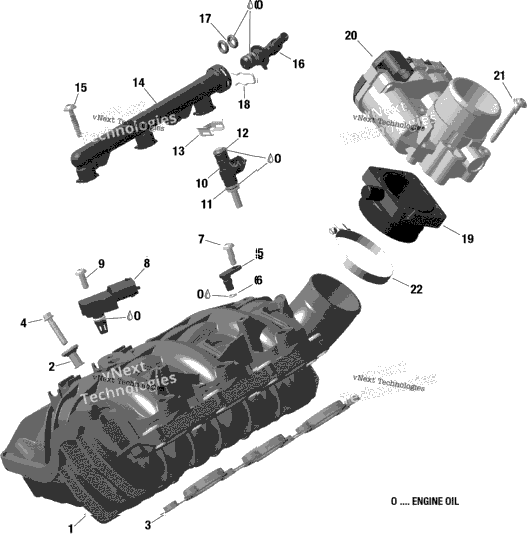 Rotax - Air Intake Manifold / Throttle Body - 900 Ace