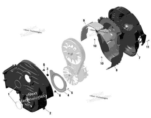 Rotax - Transmission - Cvt Cover - 900 Ace