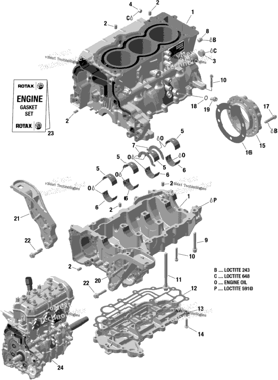 Rotax - Crankcase - 900 Ace