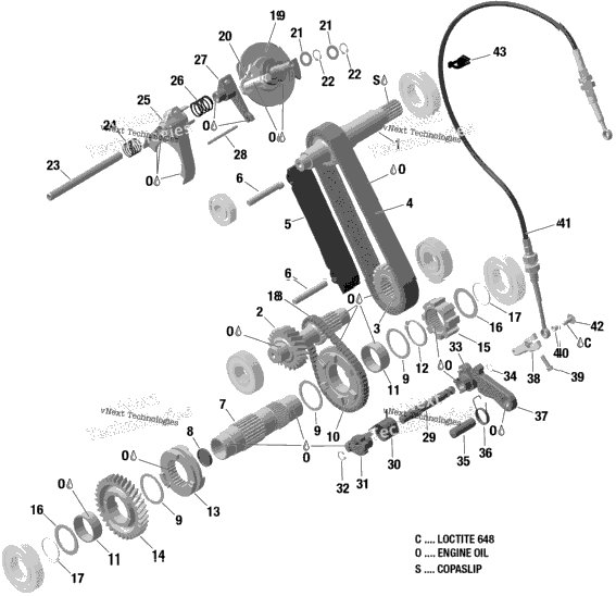 Rotax - Gearbox - Components - 900 Ace