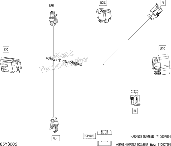 Electric - Rear Box Wiring Harness - 710007691