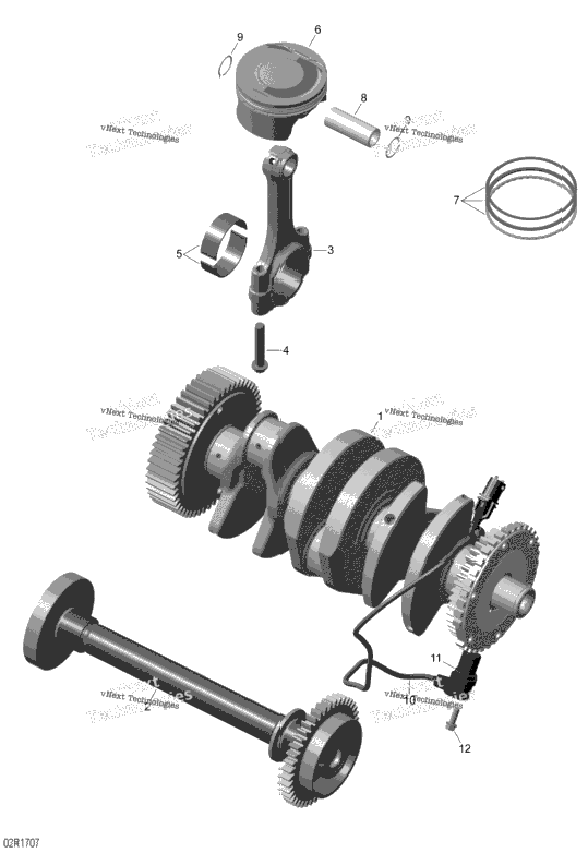 Rotax - Crankshaft, Pistons And Balance Shaft