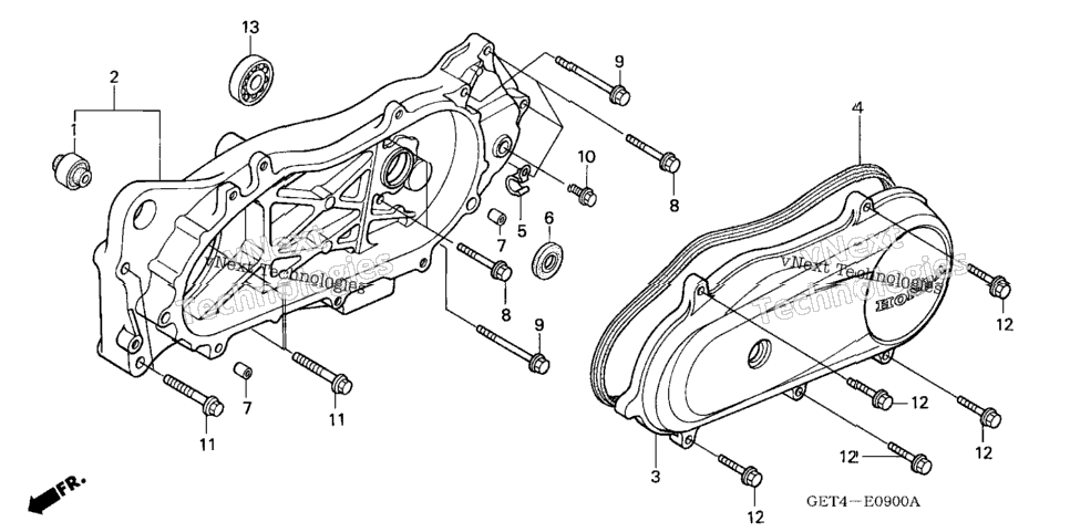 Swingarm + Left Crankcase Cover