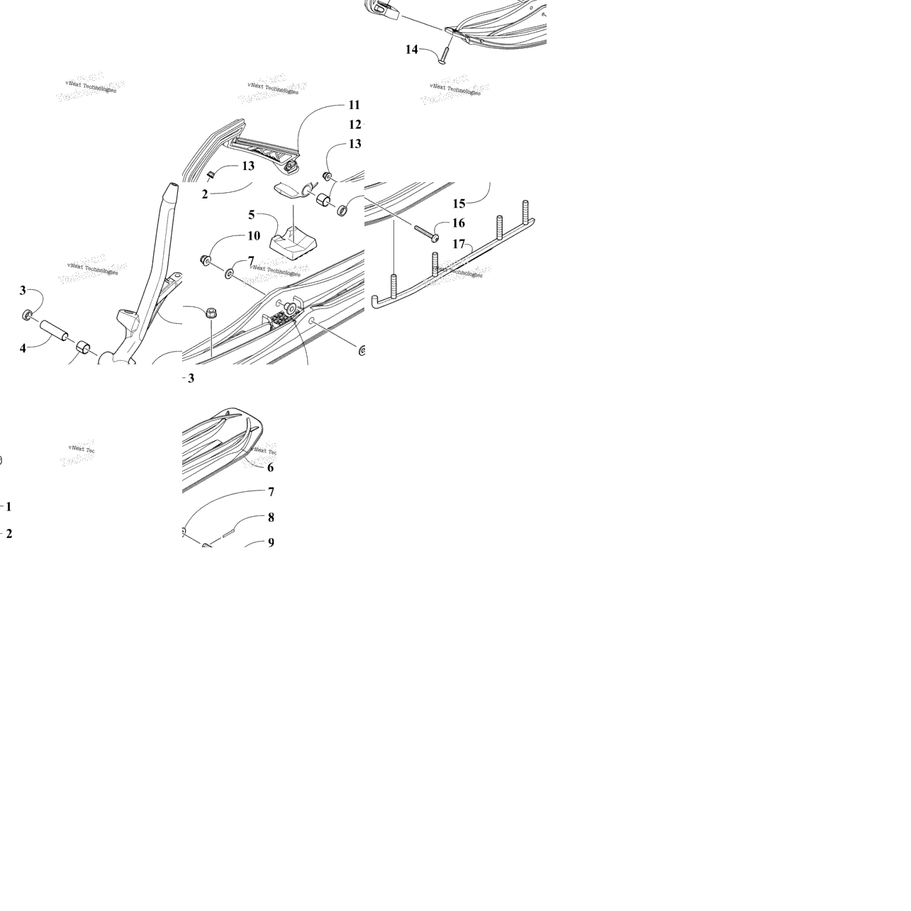 Ski And Spindle Assembly
