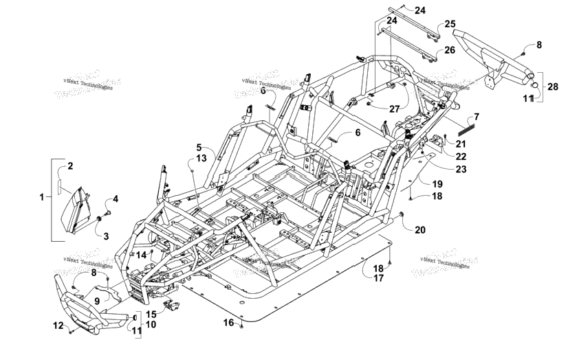 Frame, Headlights, And Related Parts